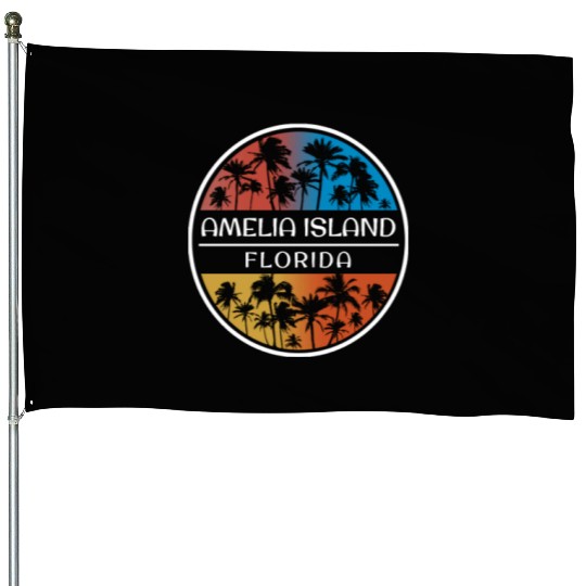 Amelia Beach Florida Stylish Vacation Souvenir House Flags