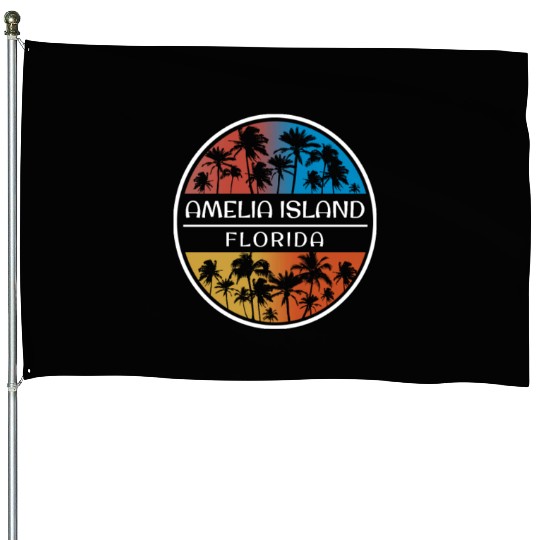 Amelia Beach Florida Stylish Vacation Souvenir House Flags