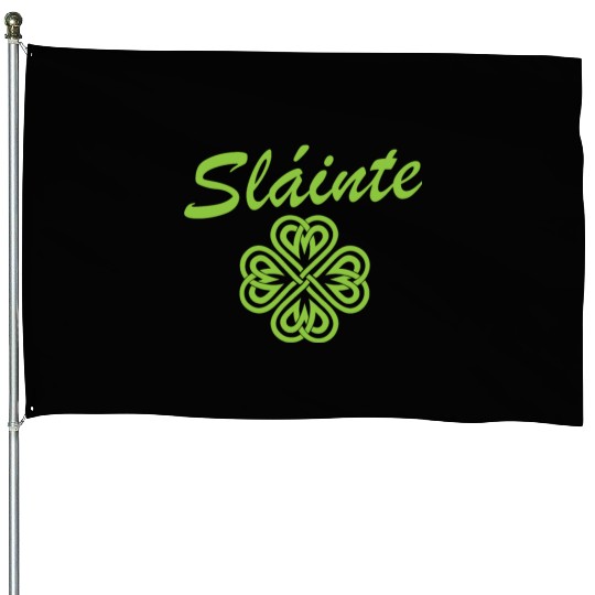 Slainte Shamrock Cheers Salute St. Patrick's Day House Flags