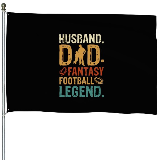 Husband Dad Fantasy Father's Day Fantasy Football House Flags
