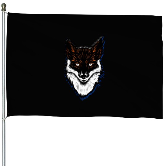 Vector illustration of fox head House Flags classique