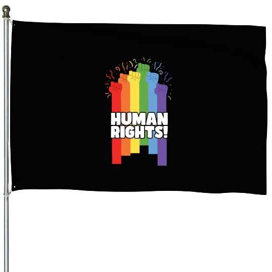 Pride LGBTQ. Human rights House Flags