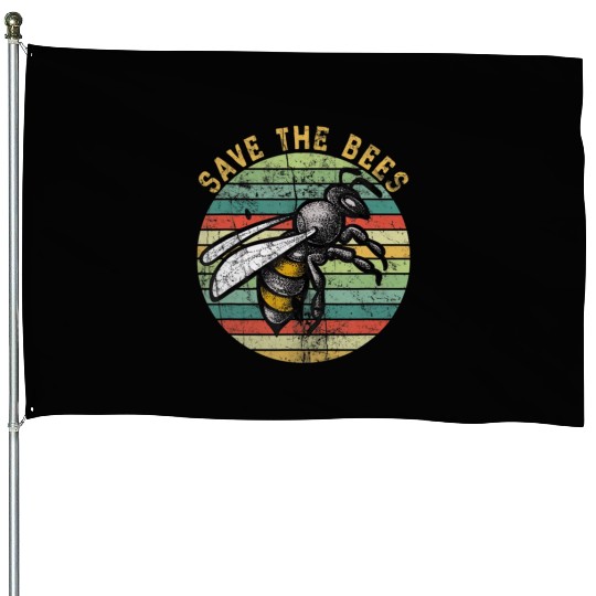 Save the Bees Harvest Succulent Gardening Grass N House Flags
