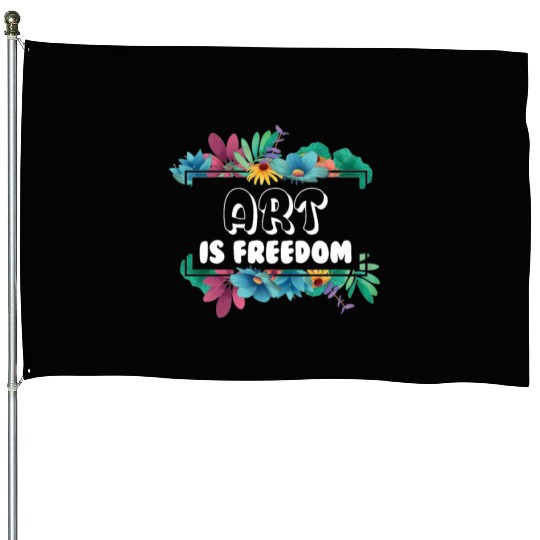 Art Is Freedom World History Art Day April 15 House Flags