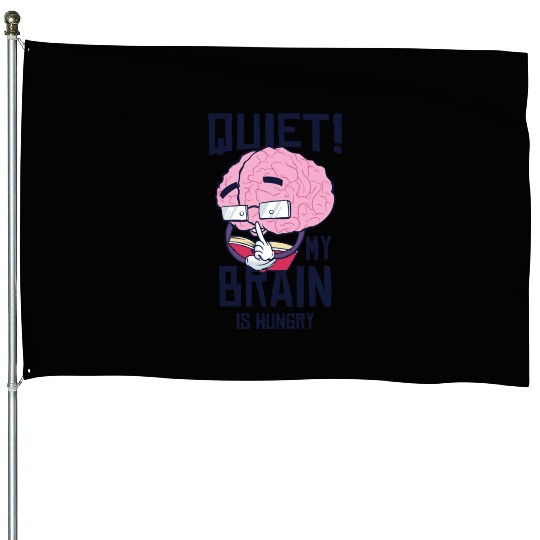 Book Lover Brain Reading Books Literature House Flags