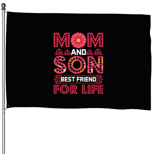 Mom And Son House Flags