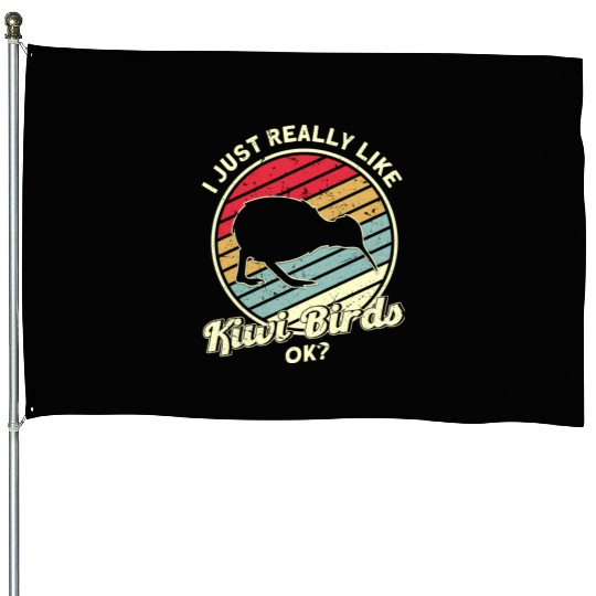 Bird Lover Endangered Species Kiwi Bird House Flags