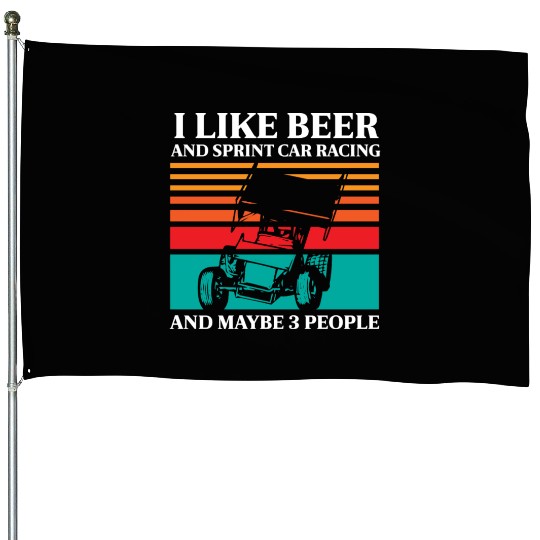 Sprint Car Racing, sprint car, dirt track racers House Flags