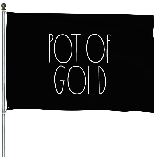 Pot of Gold White Rae Dunn Inspired Minimalist House Flags