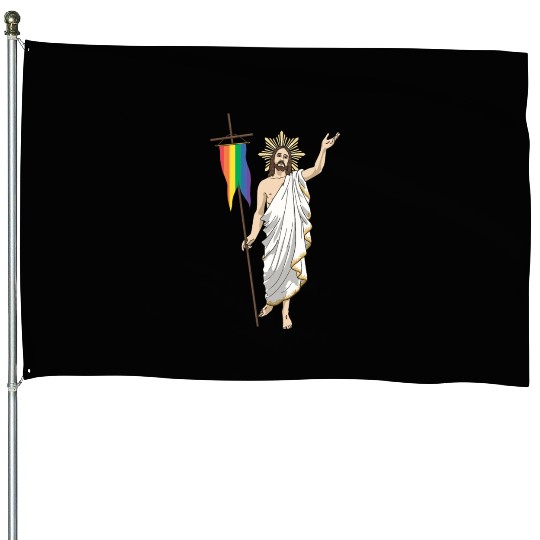 LGBT Jesus Equal Rainbow Christian House Flags