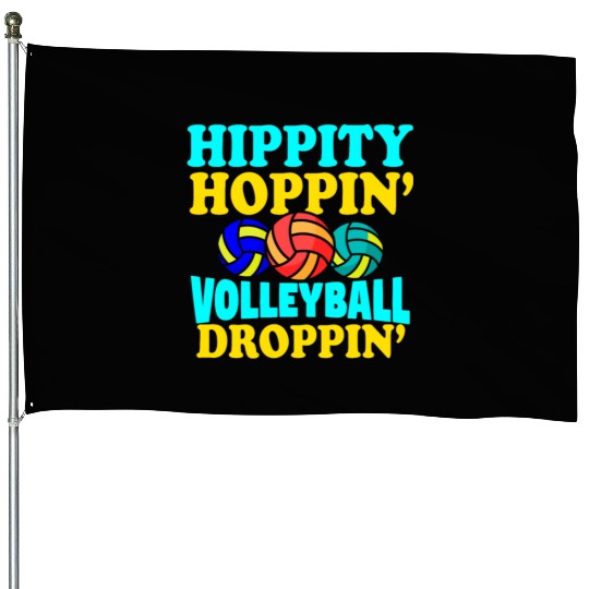 Easter Volleyball Bunny Holiday Rabbit Sport House Flags