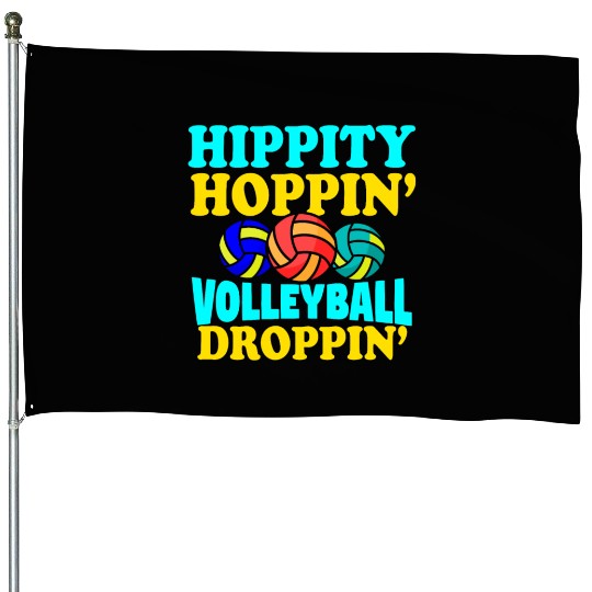 Easter Volleyball Bunny Holiday Rabbit Sport House Flags