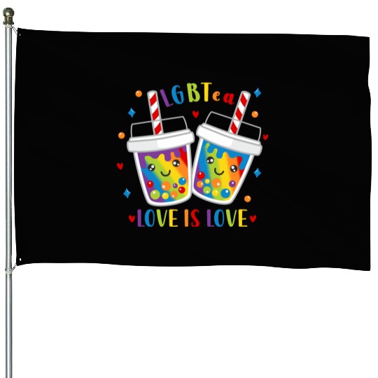 LGBTea Love is Love House Flags