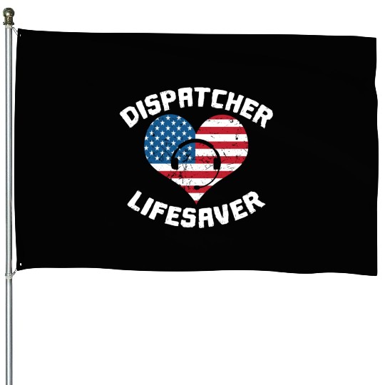 Dispatcher Us Flag House Flags
