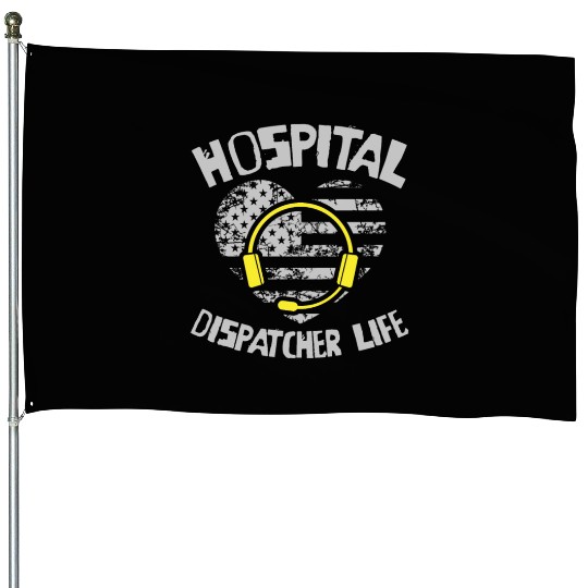 Dispatcher Us Flag House Flags