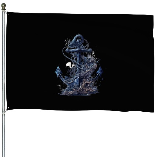 navy sailing anchor House Flags