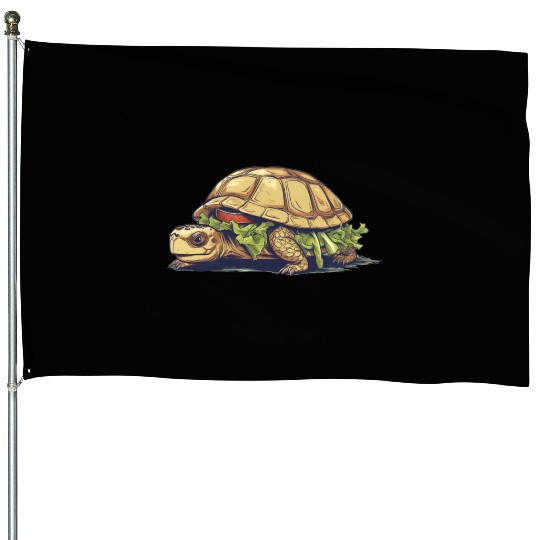 Turtle Sandwich Sticker n' House Flags Version