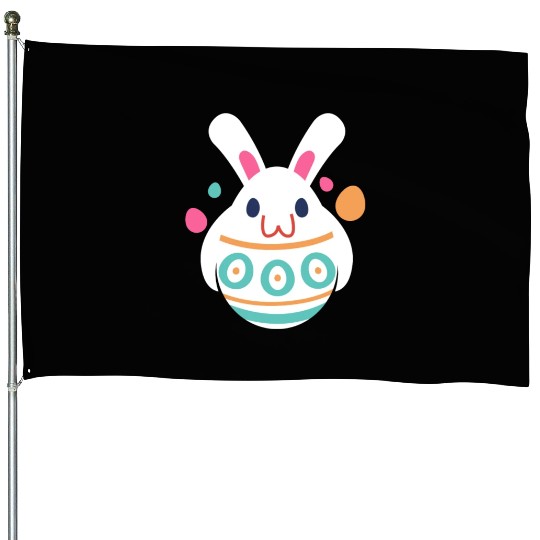 Easter Rabbit Egg Easter Holiday Bunny House Flags