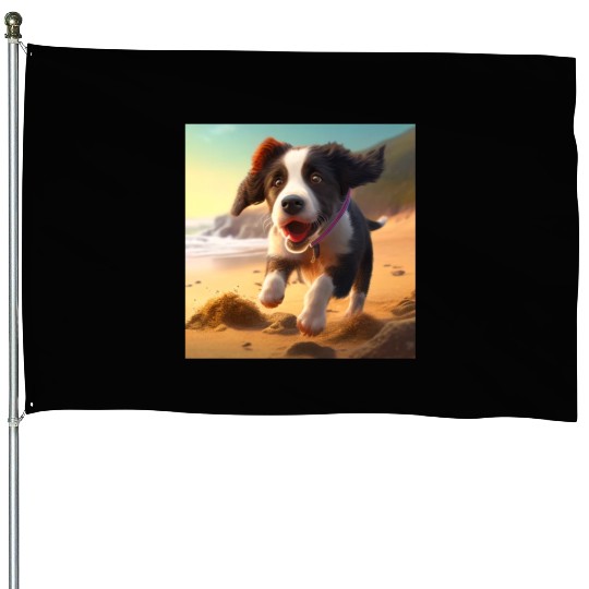Cute Dog House Flags And Accessories