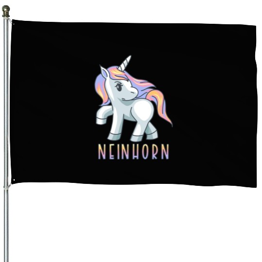 Unicorn Angry Unicorn Bad Mood House Flags