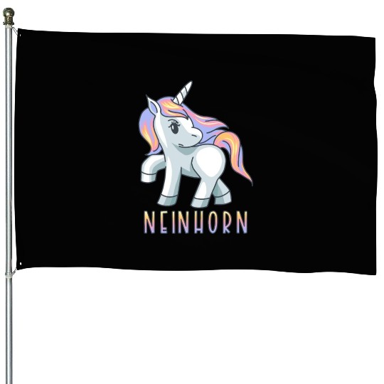 Unicorn Angry Unicorn Bad Mood House Flags