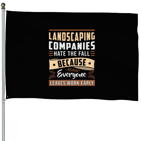 Landscaping Four Garden Landscaper Seasons Funny House Flags