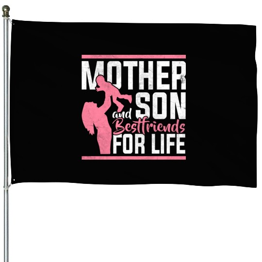 Mother And Son House Flags