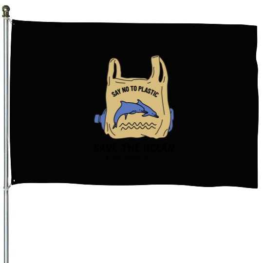 Save The Ocean Dolphins Save The Earth Environment House Flags