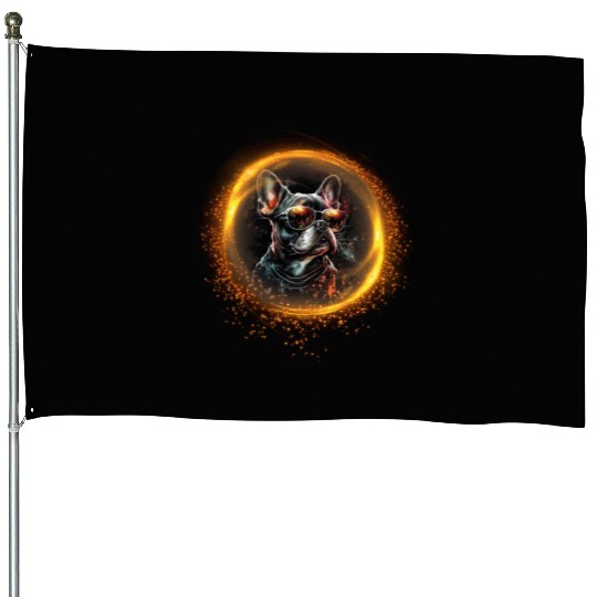 Dogs are Cool But French Bulldogs Rule Funny House Flags