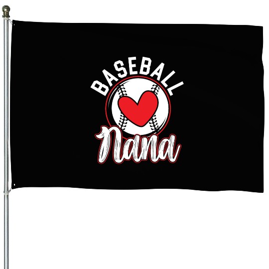 Baseball Nana Baseball Grandma Baseball Fan House Flags