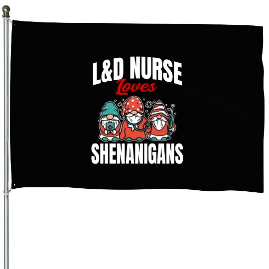 L&D Nurse Love Shenanigans St. Patrick Day House Flags