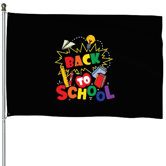 Back To School Grade Pupil Teacher House Flags