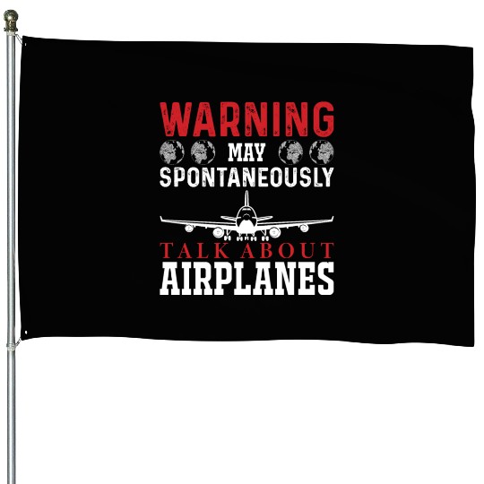 Airplane Mechanic Aviation Technician House Flags