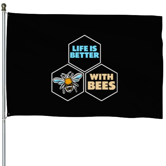 Beekeeper Bees Insects Flowers Bee Lover Plants House Flags