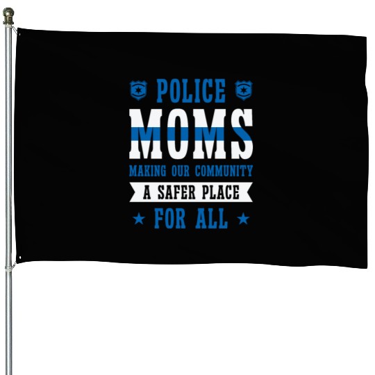 Police Mothers Day Cop Officer Law Enforcement House Flags