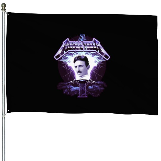 Nikola Tesla Heavy Metal Electricity by gnarly House Flags