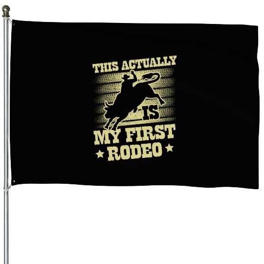 Bull Rider Bull Riding Western Rodeo Cowboy Lover House Flags