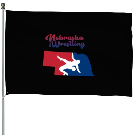 Nebraska Wrestling (USA Colors) House Flags