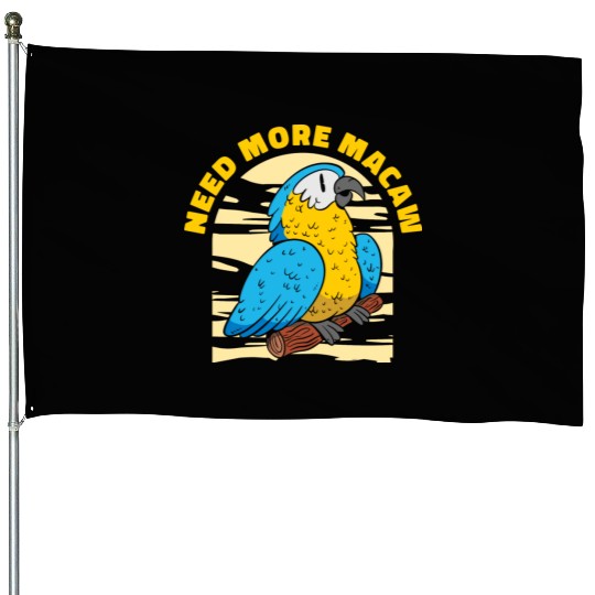 Macaw Parrot Lover Nature Zoo Animal Pet House Flags