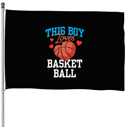 This Boy Loves Basketball Coach Match Player Team House Flags