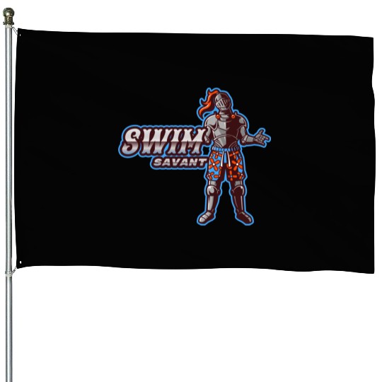 Swim Savant | Knight With Swim Trunks House Flags