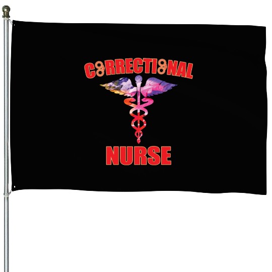 Great Correctional Nurse Design Prison Nurse House Flags