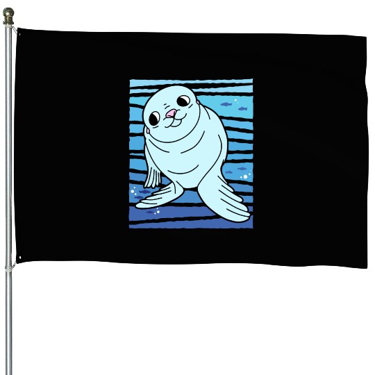 Cartoon Seals I Seal Lion I Kids Seal House Flags