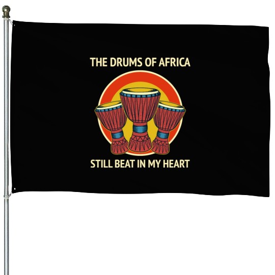 Djembe Player Drummer Music Drum Musician House Flags