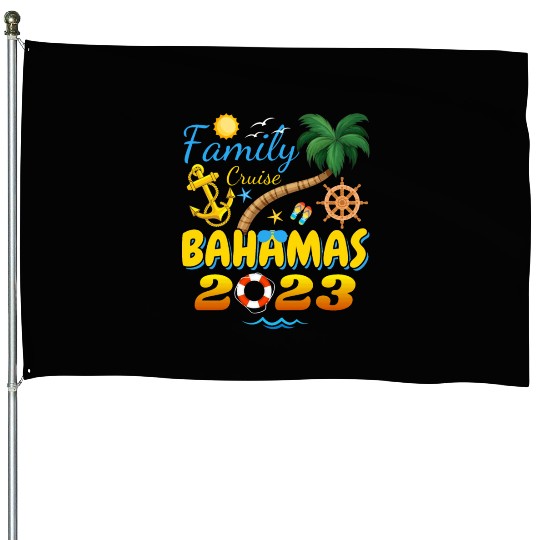 Family Cruise The Bahamas 2023 Matching Group House Flags