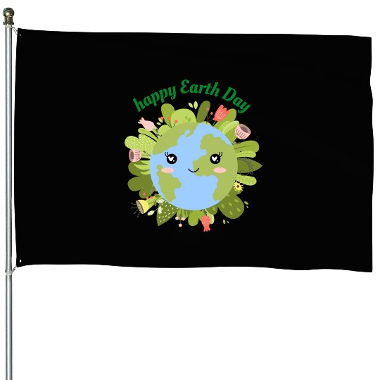 Happy Earth Day House Flags