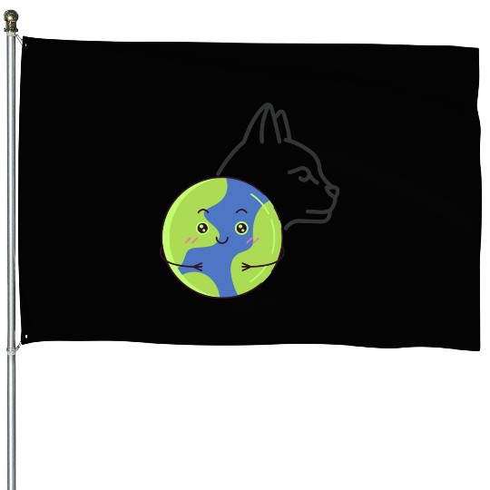 Save The Earth Its The Only Planet With Cat House Flags