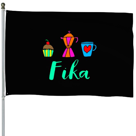 Fika Swedish Sweden Coffee Break House Flags
