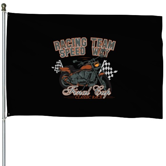 MOTORCYCLE, RACING TEAM SPEED WAY House Flags
