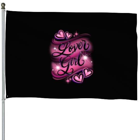 Lover Girl pink airbrush design House Flags